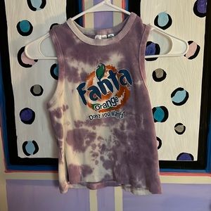 purple fanta cropped tank size xl
